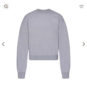 SKIMS cotton fleece classic crewneck sweatshirt